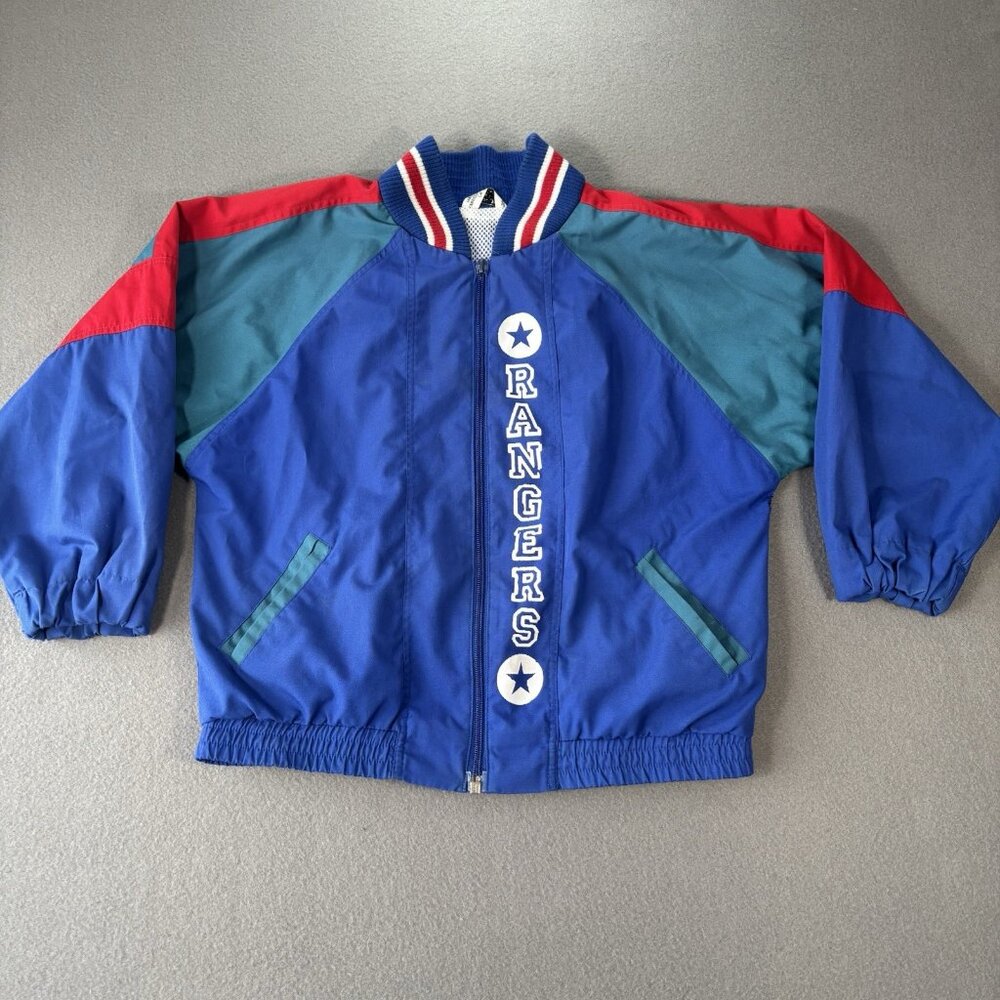 VTG Rangers Springfield Baseball Jacket Youth Sz 8‎ Colorblock Windbreaker 90s